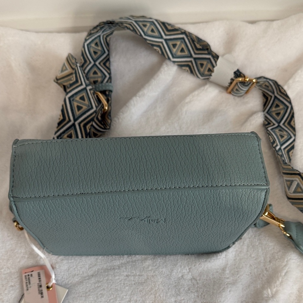 Mali + Lili Zahara Crossbody Bag | Dusty Blue | Vegan Leather | NWT - Picture 12 of 13
